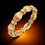 انگشتر حریر طلا 010