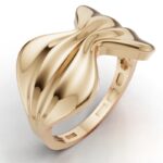 انگشتر حریر طلا 017