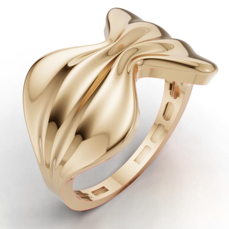 انگشتر حریر طلا 017